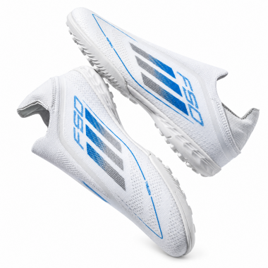 Детские футбольные сороконожки F50 Laceless White Blue