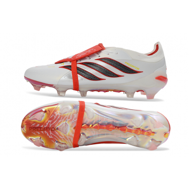 Бутсы Predator Elite Tongue FG white red